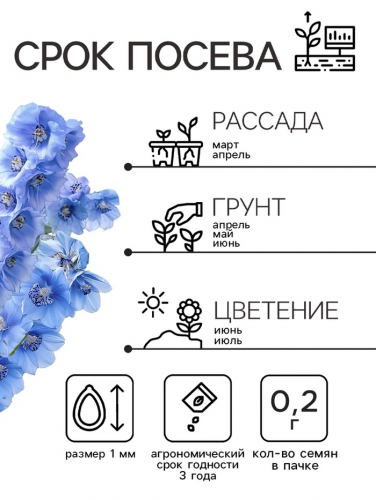 Семена цветов Дельфиниум 