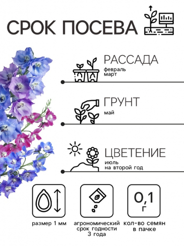Семена цветов Дельфиниум 
