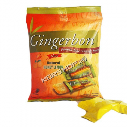 Имбирные конфеты с мёдом и лимоном Gingerbon 125 г