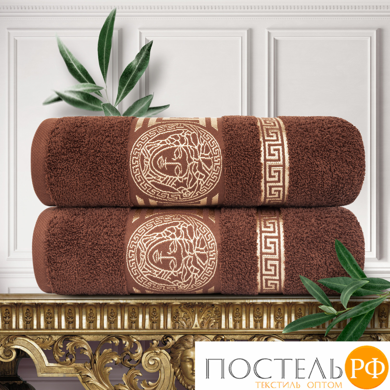 ст. цена1092рубНабор из 6ти полотенец 7th AVENUE / Eleganta (Pandora) 50х80 см, Махра 430 г/м2 Коричневый