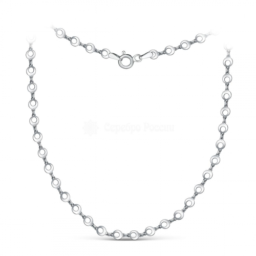Цепь из серебра родированная - Круги 6300R10020L50