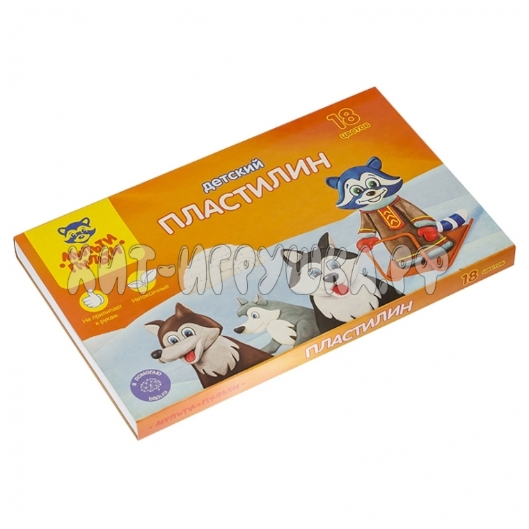 Пластилин 18 цв. 270 г со стеком
