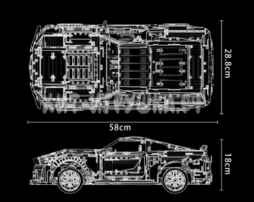 Конструктор Суперкар Мустанг 3386 дет. K135, K135