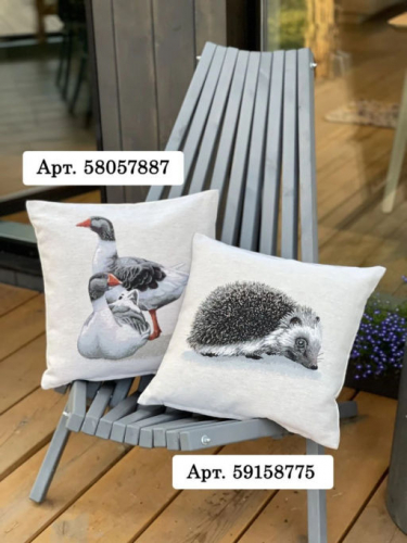 Лес Ежик светлый фон Наволочка 45х45 см 05048 NEW
