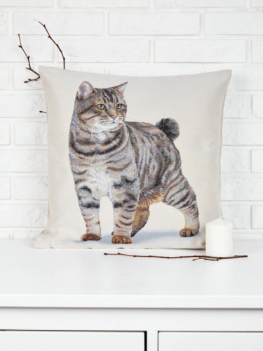 Кот бобтейл Наволочка 45х45 см 02947 NEW