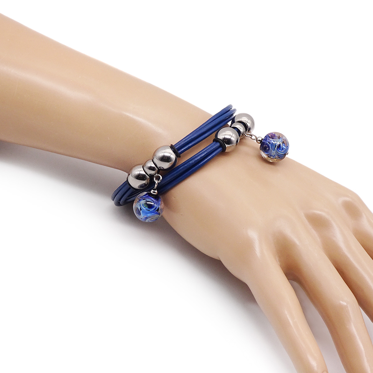 Браслет из муранского стекла BLUE NIGHT R1633