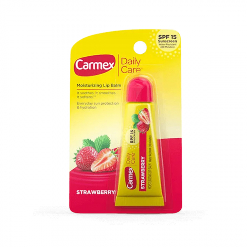 Бальзам для губ Carmex клубника SPF 15 в тубе