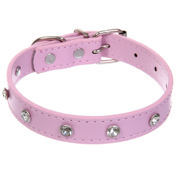 Ошейник для собак и кошек со стразами