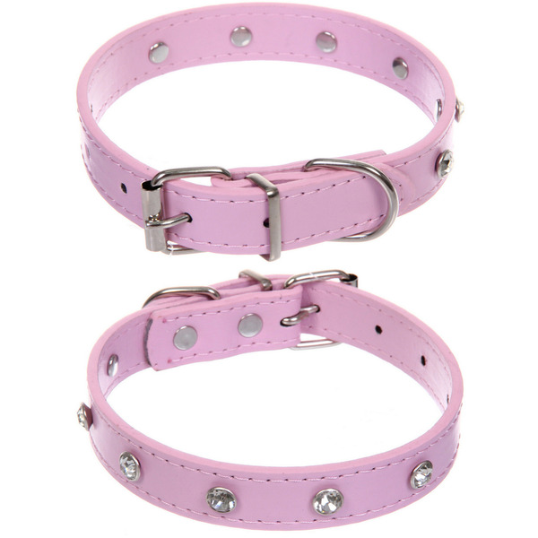 Ошейник для собак и кошек со стразами