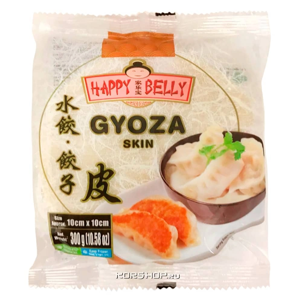 Тесто для японских пельменей гёдза 10 см (30-45 шт), Happy Belly 300 г Акция