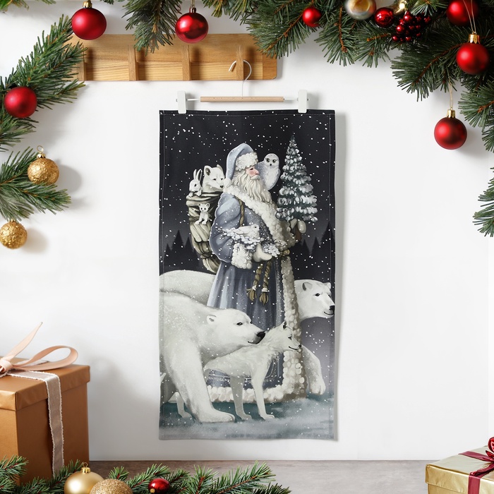 Полотенце Этель «Мгновения зимы» 40×73 см, 100% хлопок, саржа 190 г/м²