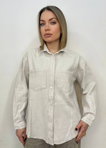 Джинсовая рубашка OVER SIZE