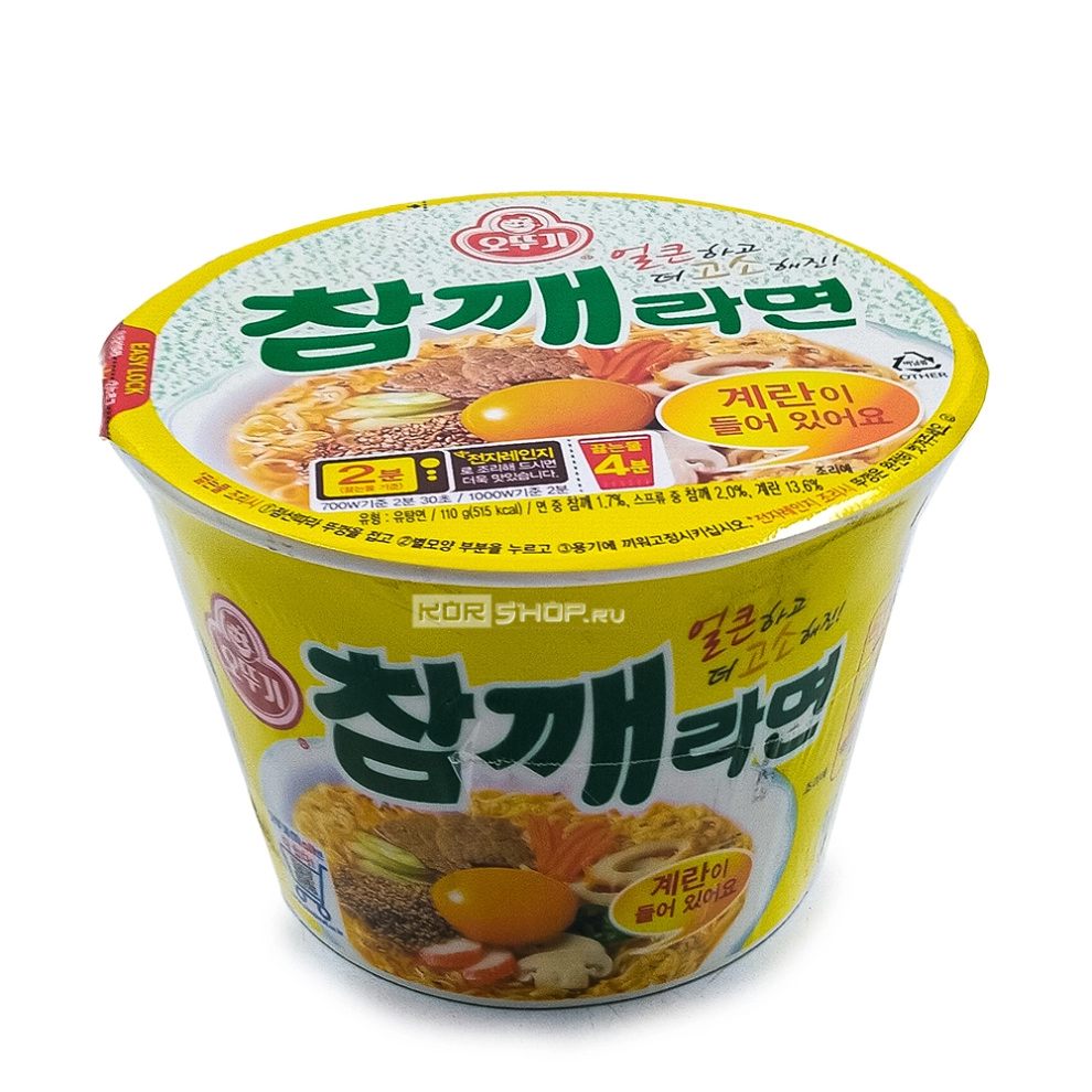 Лапша со вкусом жареного кунжута Чамке Рамен Оттоги/Ottogi, Корея, 110 г. Срок до 05.11.2025.Распродажа