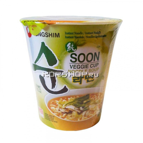 Лапша с овощами Сун Веги (в стакане) Nongshim, Корея 67 г Акция