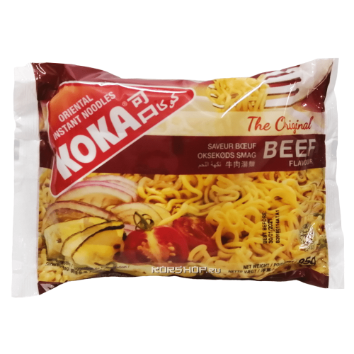 Лапша б/п со вкусом говядины Ориджинал Koka, Сингапур, 85 г Акция