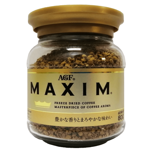 Натуральный растворимый кофе Gold Maxim AGF, Япония, 80 г (ст.б) Акция