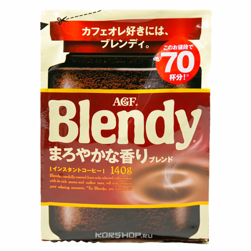 Растворимый кофе Mild Blendy AGF, Япония, 140 г Акция