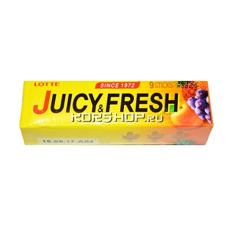 Жевательная резинка «Juicy Fresh» Lotte, Южная Корея, 26 г Акция