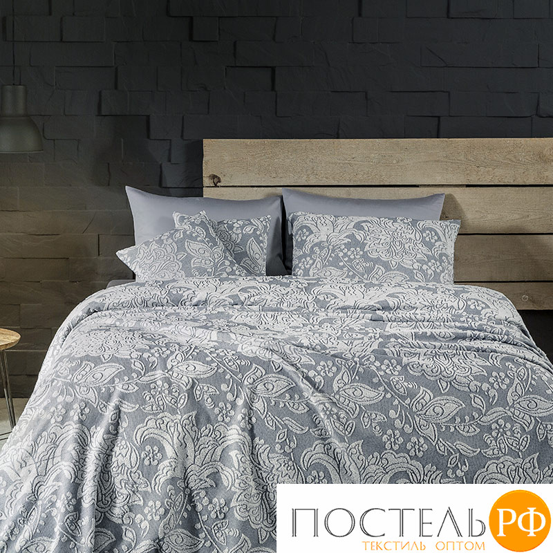 T1244T10064122 Покрывало Tivolyo home FLAVIA синий Евро