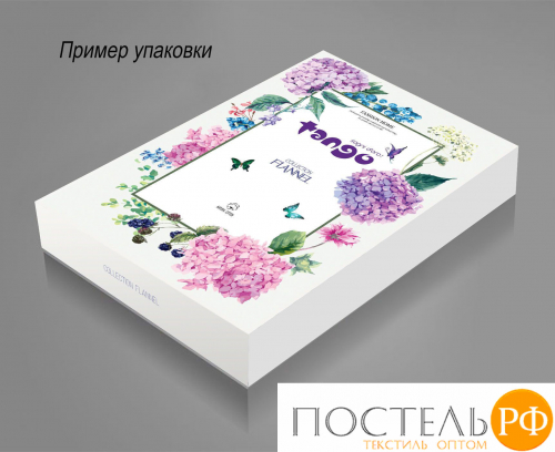 MOMAE190 код1031 Кпб Фланель Евро 2 наволочки Евро 50x70 (2 шт) Фланель Коробка