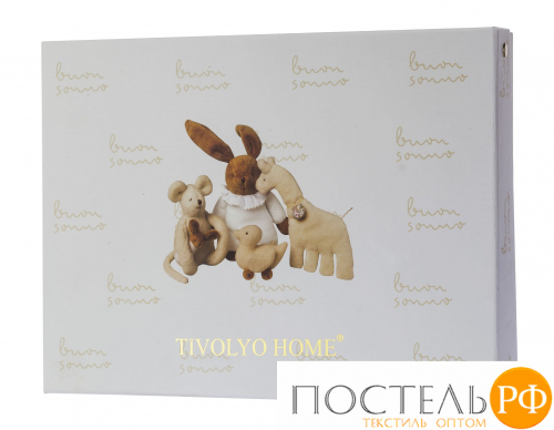 T1242T10004102 Комплект детского постельного белья Tivolyo Home LOVELY BEBE голубой, с покрывалом