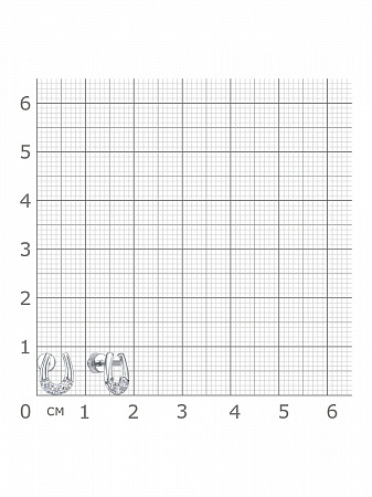 12-1743 Серьги с фианитом родированные серебро 925*