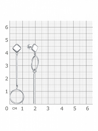 12-1266 Серьги родированные серебро 925*