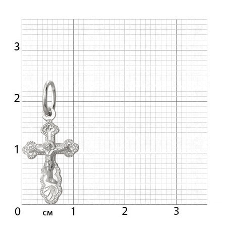 1-171-1.55 171.55 крест из серебра штампованный белый