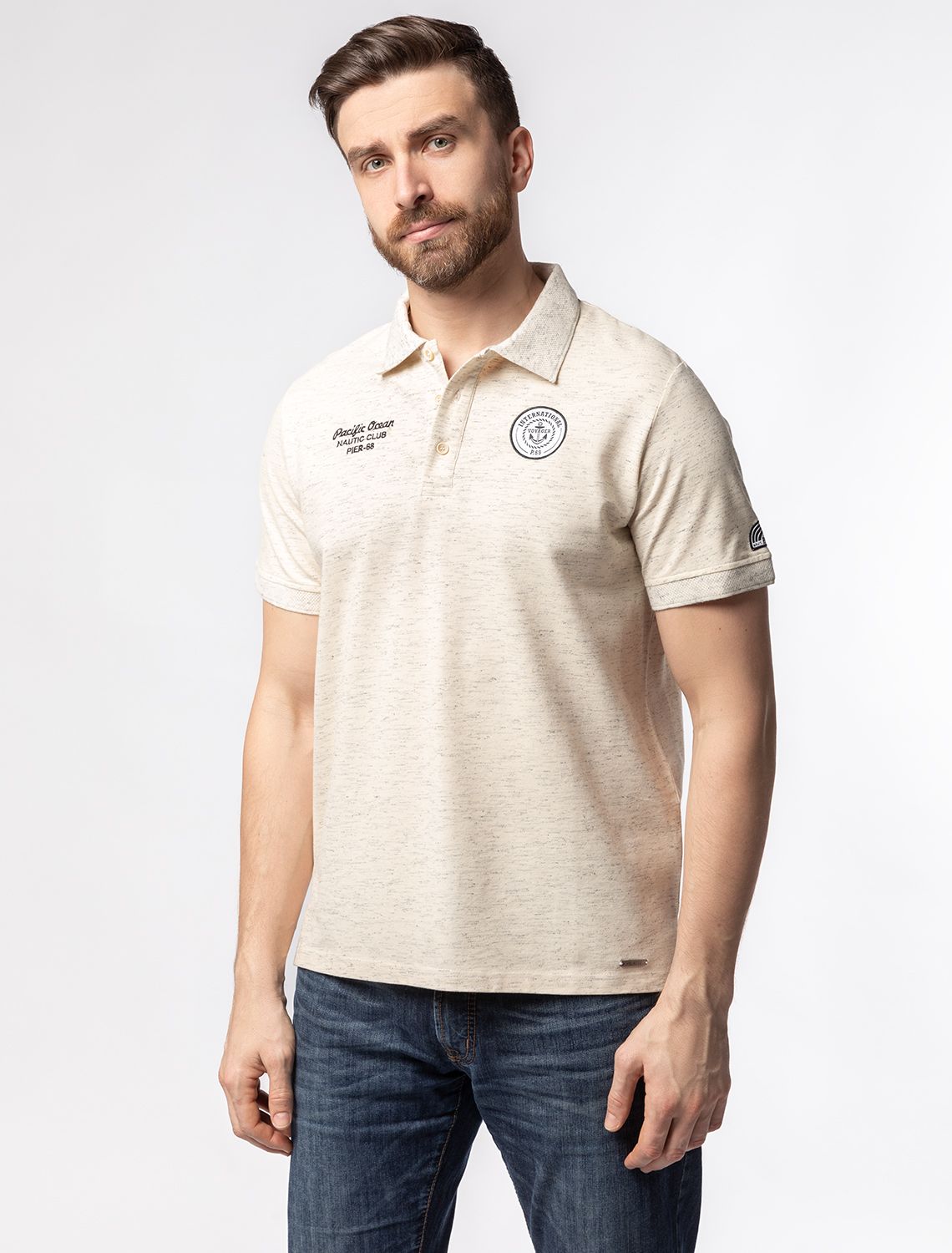 Футболка-поло из трикотажа