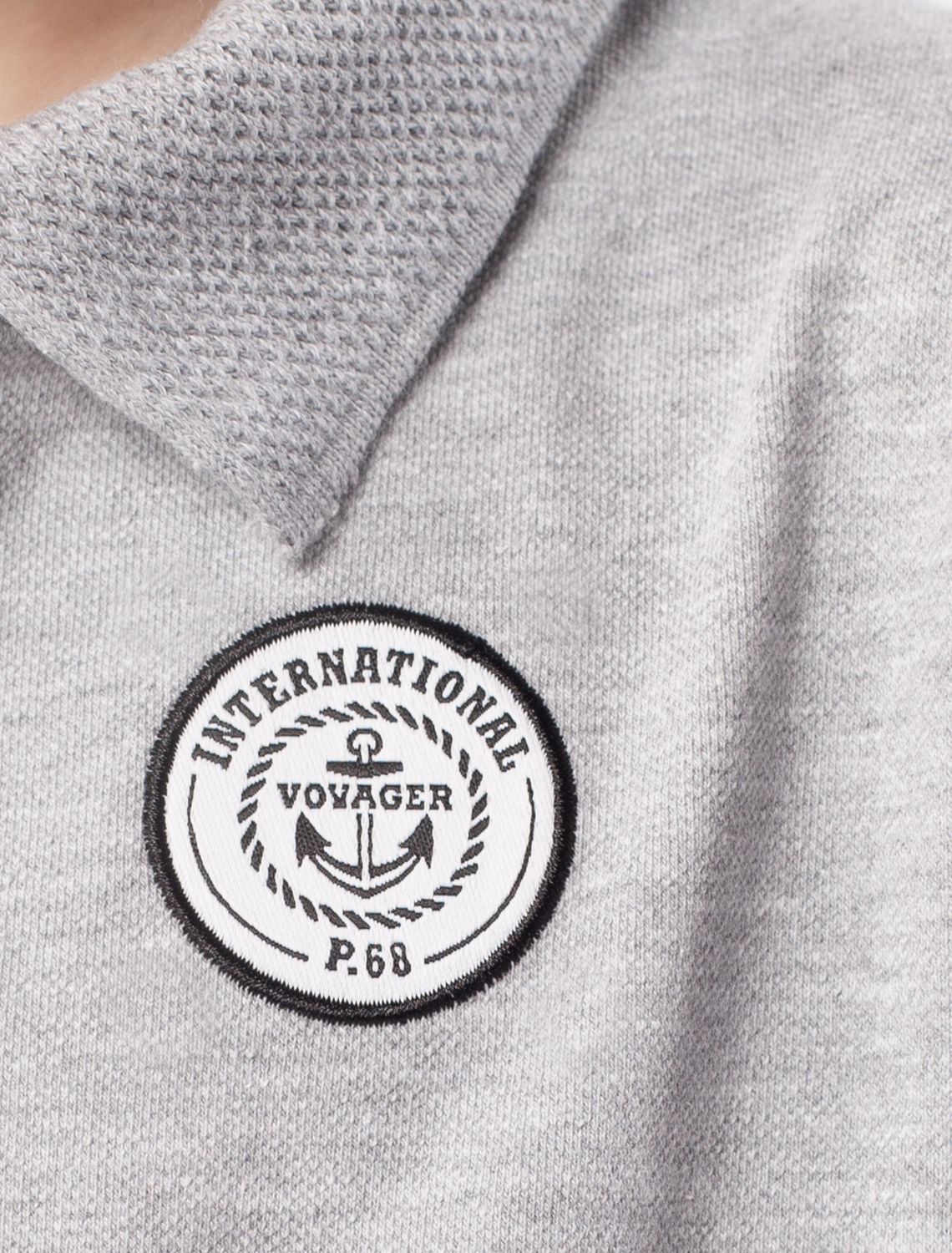 Футболка-поло из трикотажа пике с эластаном