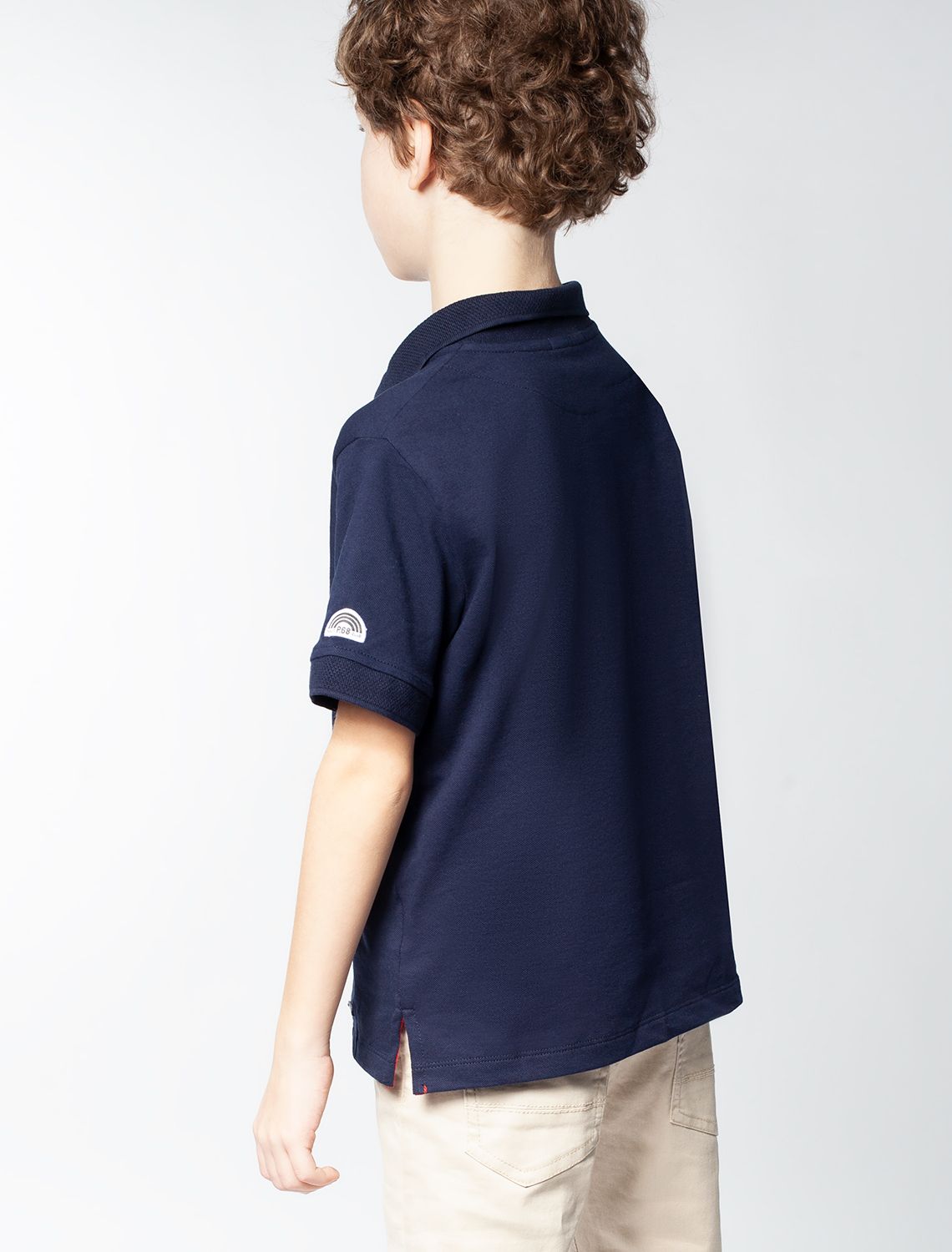 Футболка-поло из трикотажа пике с эластаном