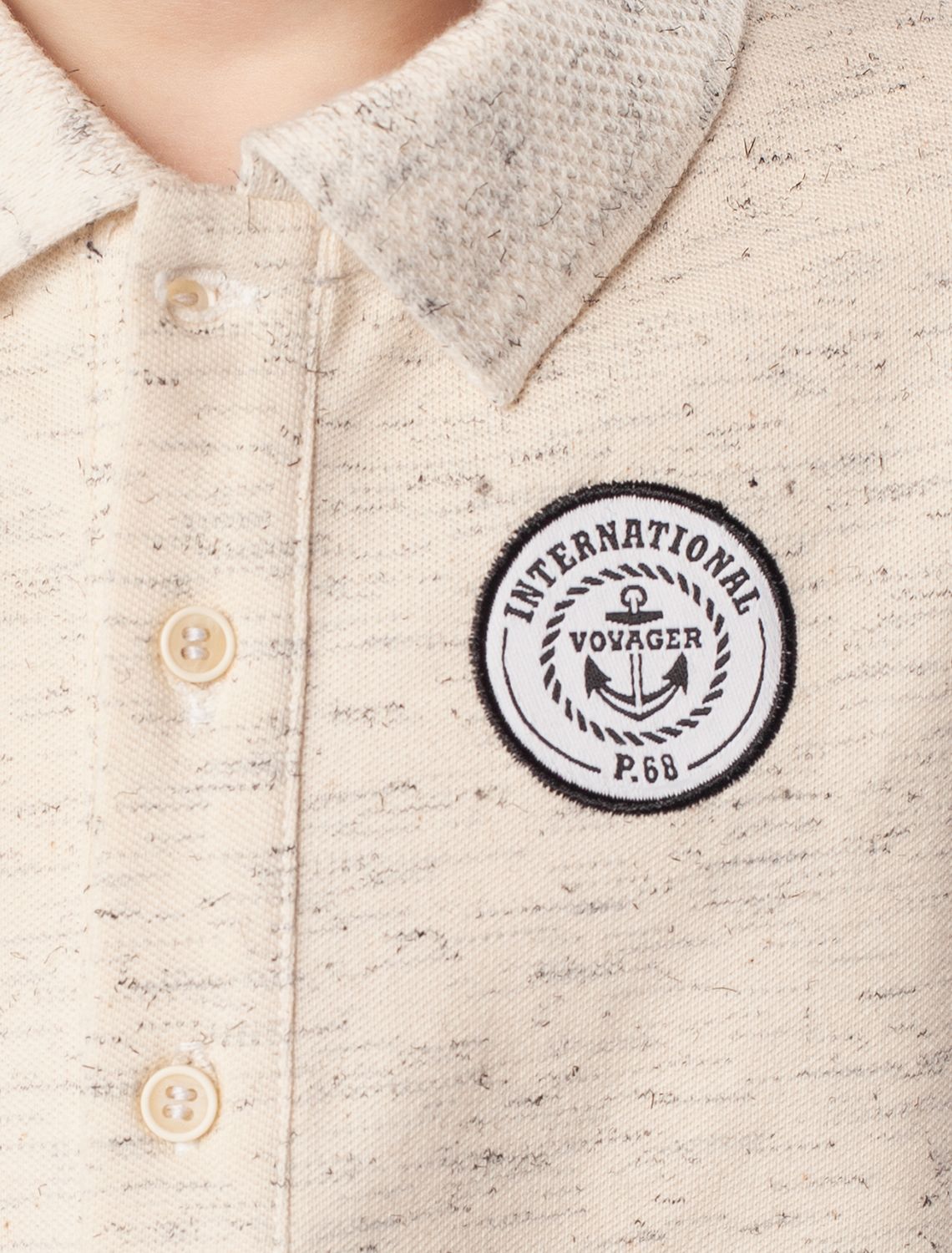 Футболка-поло из трикотажа пике с эластаном