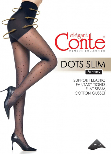 Колготки женские CONTE DOTS SLIM Колготки в точку с утягивающими шортиками