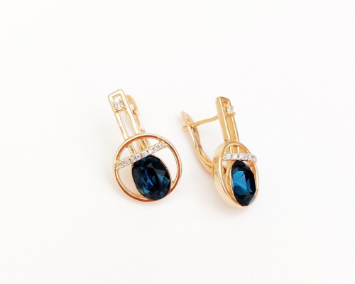 Серьги с кристаллами Swarovski