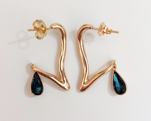Серьги с кристаллами Swarovski