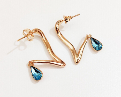 Серьги с кристаллами Swarovski