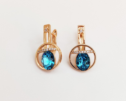 Серьги с кристаллами Swarovski