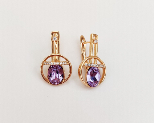 Серьги с кристаллами Swarovski