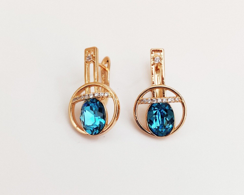 Серьги с кристаллами Swarovski