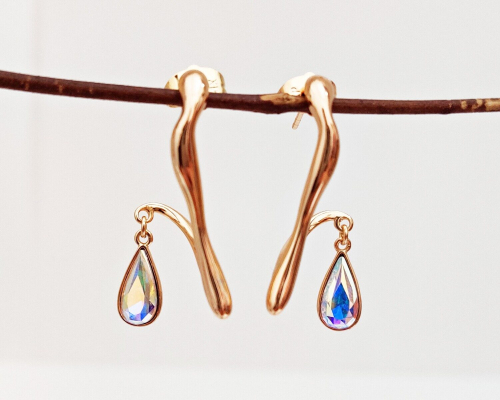 Серьги с кристаллами Swarovski
