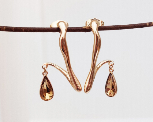 Серьги с кристаллами Swarovski