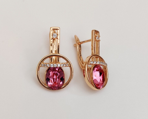 Серьги с кристаллами Swarovski