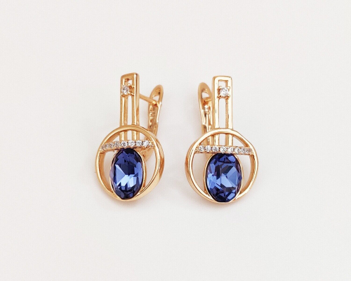 Серьги с кристаллами Swarovski