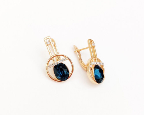 Серьги с кристаллами Swarovski