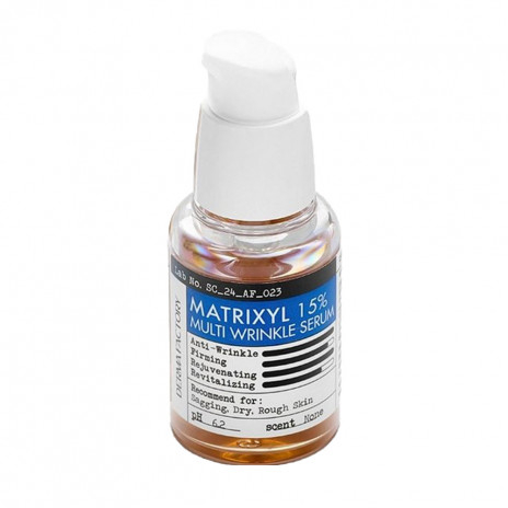 Антивозрастная сыворотка для лица с комплексом пептидов Derma Factory  MATRIXYL 15% MULTI WRINKLE SERUM 30мл
