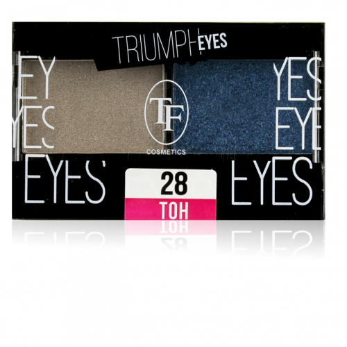 TF CTE-33 Тени для век двухцветные Triumph Eyes 28 Пыльный бежевый и Индиго