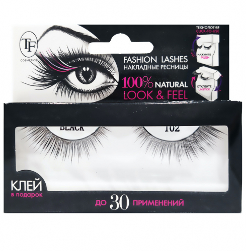 TF   Накладные ресницы Fashion Lashes, арт. 102, черные