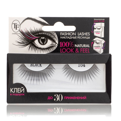 TF   Накладные ресницы Fashion Lashes, арт. 104, черные