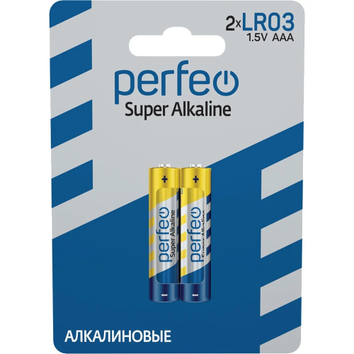 Батарейка Perfeo LR03 AAA Super Alkaline BL2 (2/60/480)