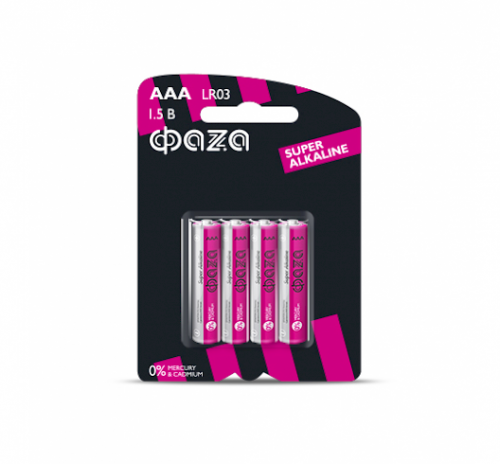 Батарейка Фаza LR03 AAА Super Alkaline BL4 (4/48/576)